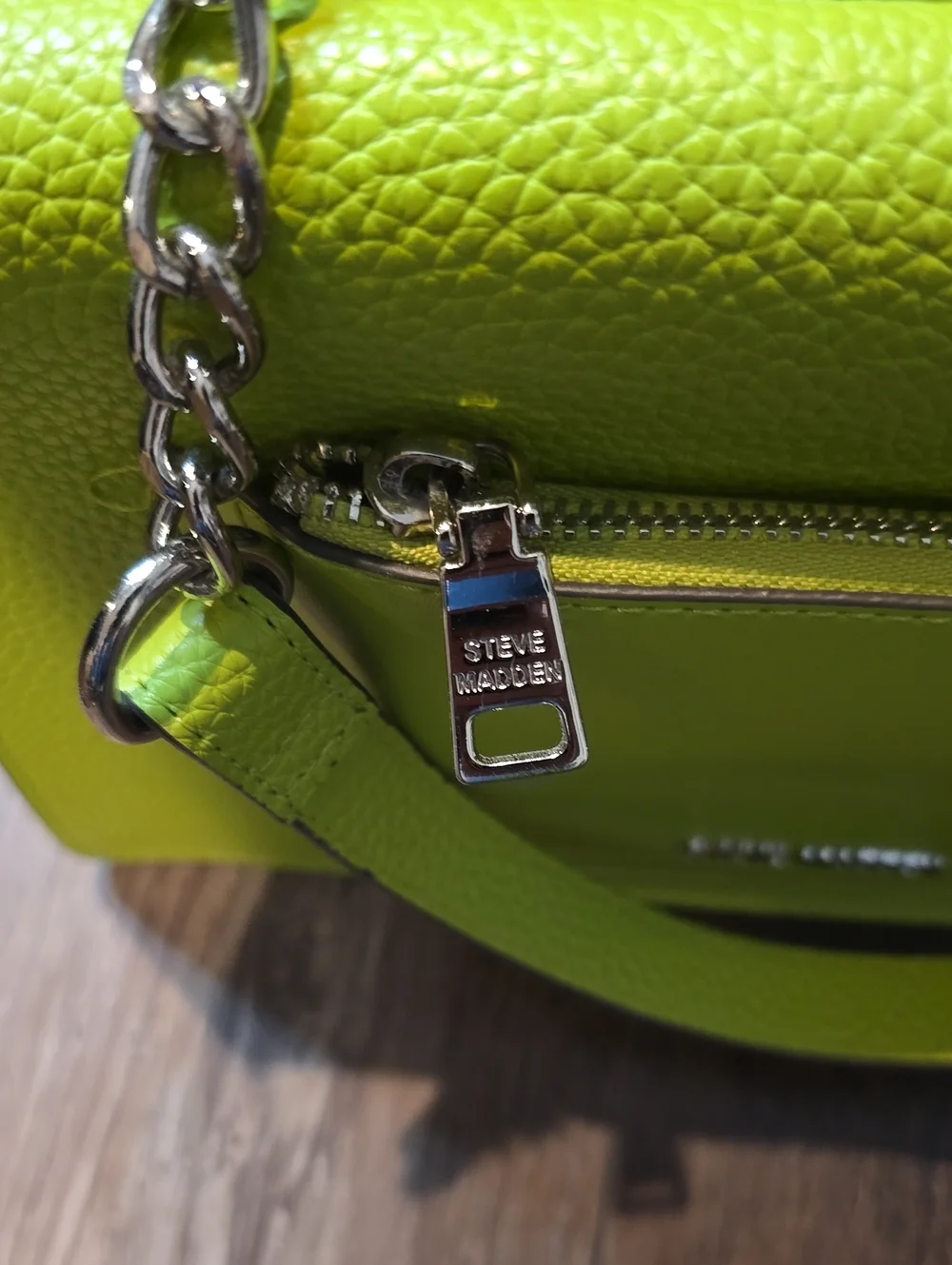 Steve Madden Neon Green Top-Handle Satchel, 11x7x4